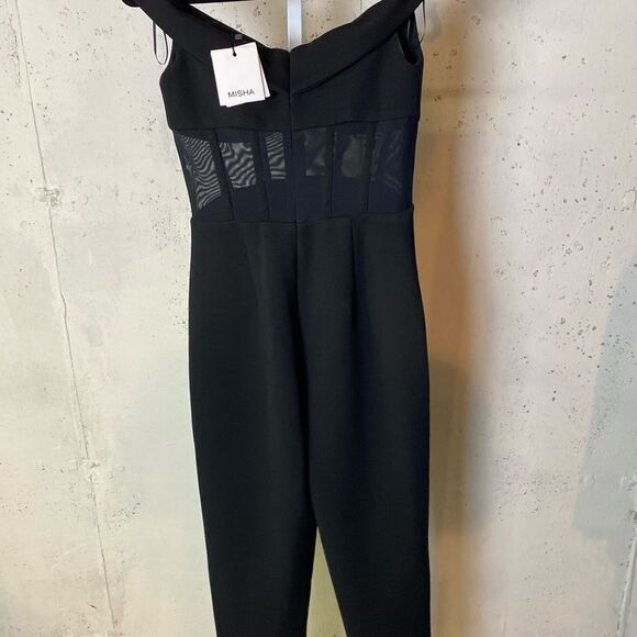 MISHA Bodice Black Jumpsuit - Picture 8 of 16